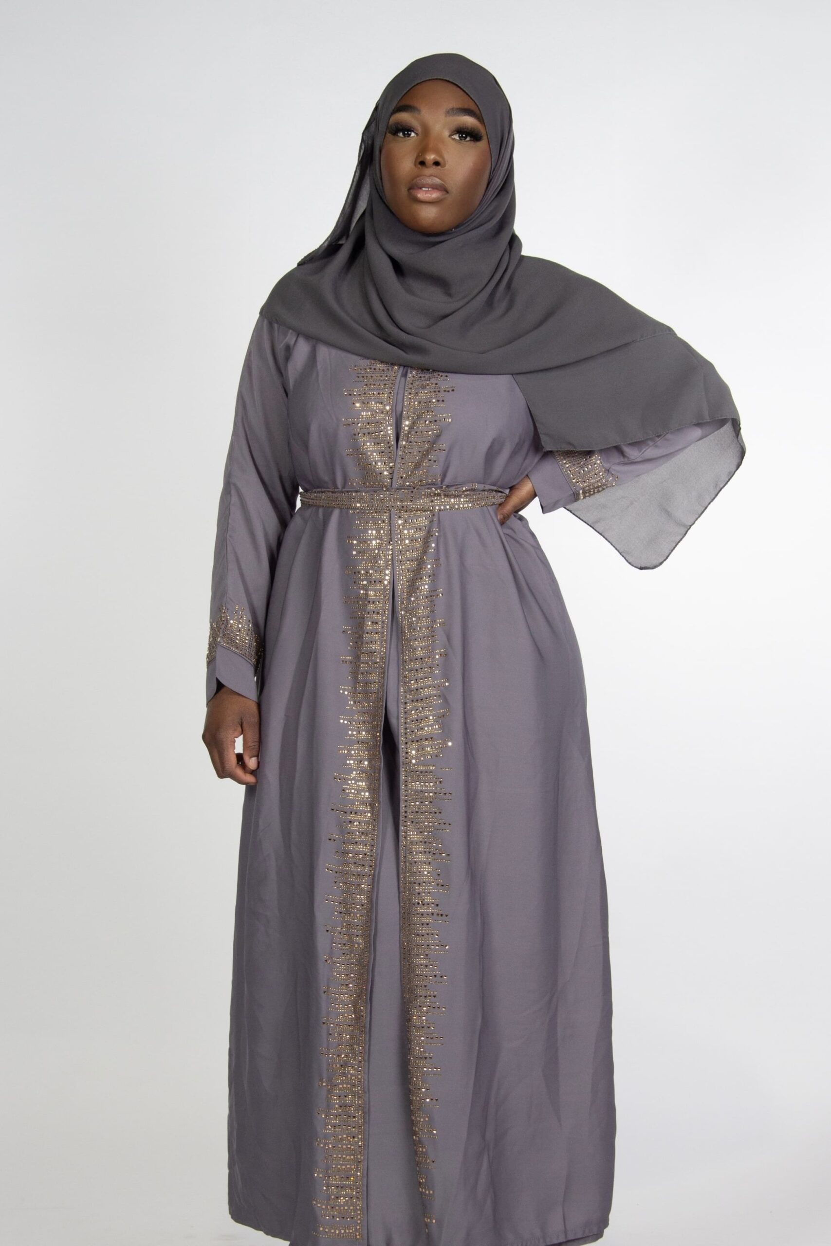 ABAYA GRISE STYLE CAFTAN